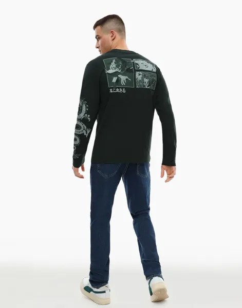 Лонгслив мужской Gloria Jeans BKT012991 зеленый L