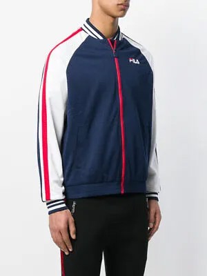 Мужская спортивная куртка Fila Lucas Темно-синий Белый Красный Спортивная одежда Верх верхней одежды