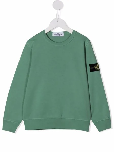 Stone Island Junior толстовка с нашивкой-логотипом