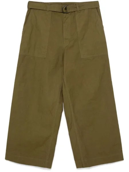 Comme des Garçons Homme брюки с поясом, зеленый