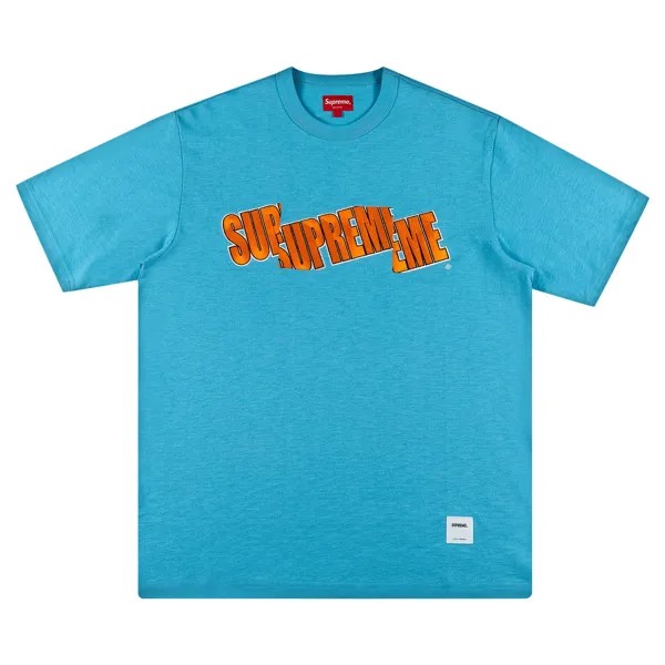 Топ с короткими рукавами и логотипом Supreme Cut, цвет Ярко-синий