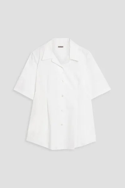 Плиссированная рубашка из хлопкового поплина ADAM LIPPES, белый