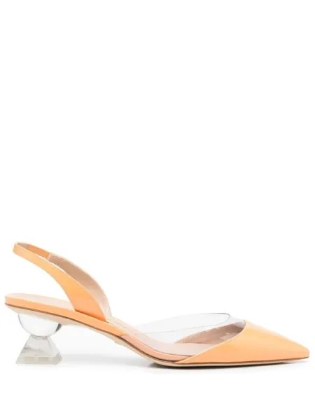 Stuart Weitzman туфли Lucite Sculpt, оранжевый