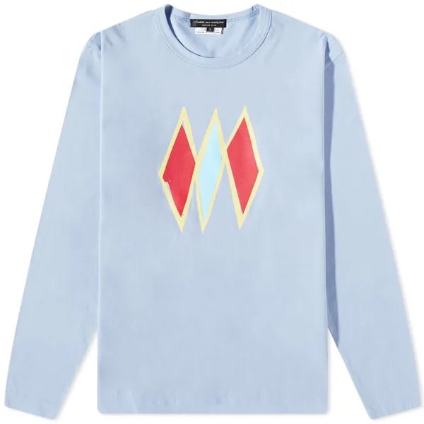 Футболка Comme des Garçons Homme Plus Long Sleeve Triangle Print Tee