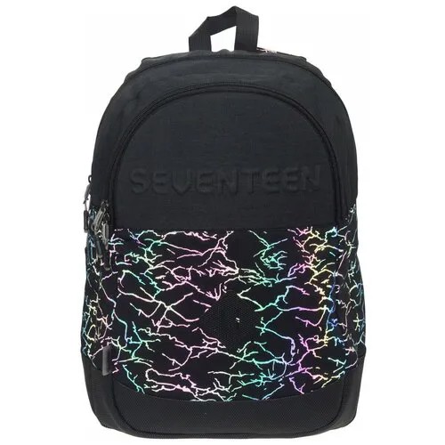 Рюкзак Seventeen Reflect SVHB-RTF-7171 с эргономичной спинкой и вставками из светоотражающего материала, для мальчиков и девочек.