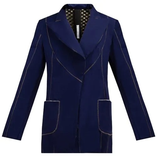 Пиджак Alessandra Marchi, средней длины, размер 48, синий