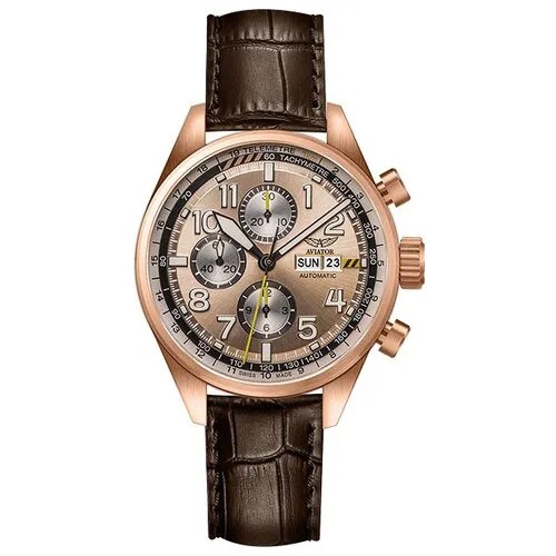 Наручные часы Aviator V.4.26.2.183.4, бежевый, коричневый