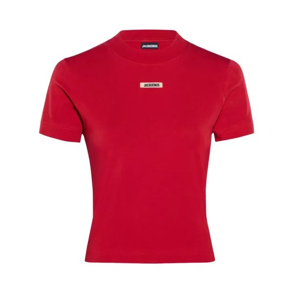 Футболка Jacquemus Le T-Shirt Gros Grain, цвет Dark Red