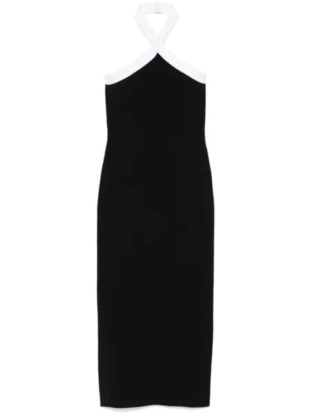 Roland Mouret миди-платье с халтернеем, черный
