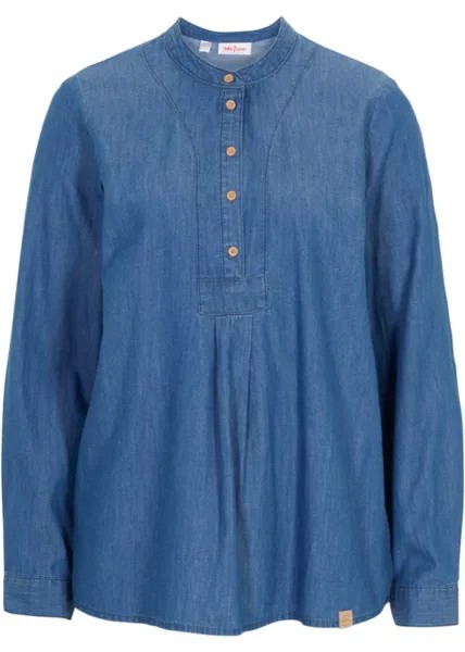 Джинсовая блузка-туника из натурального хлопка John Baner Jeanswear, синий