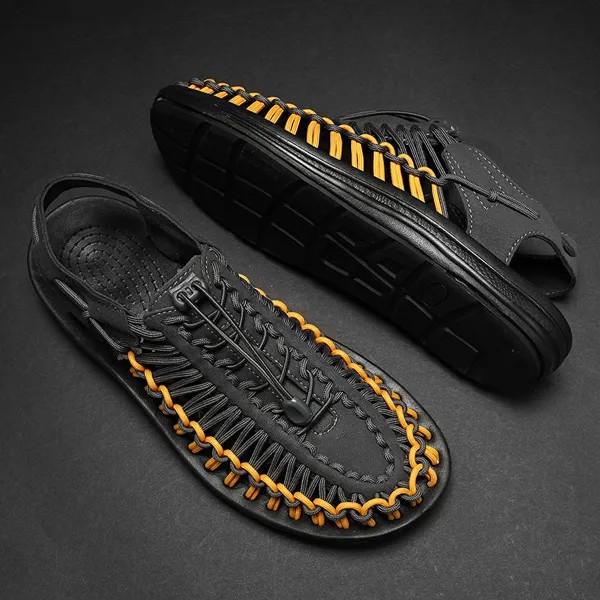 Сандалии мужские резиновые, уличные римские сандалии, летняя обувь, большие размеры 39 S
