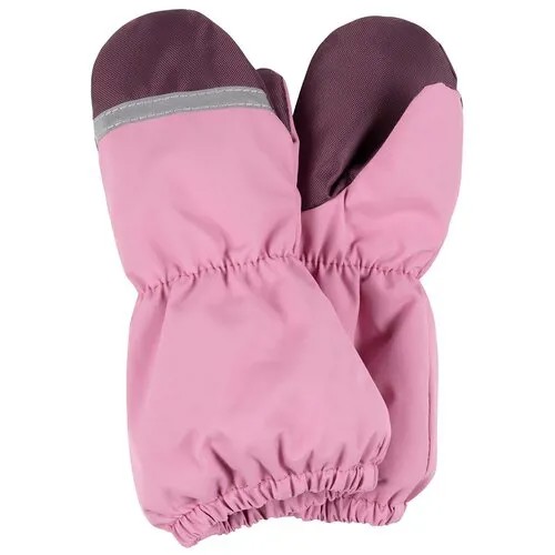 Варежки KERRY для девочек зимние, подкладка, непромокаемые, размер 1, розовый
