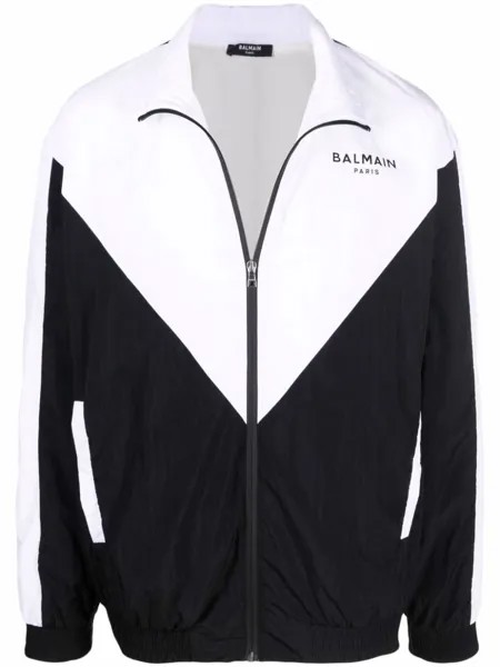 Balmain спортивная куртка с логотипом, черный