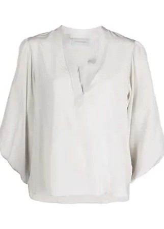 Silvia Tcherassi драпированная блузка с V-образным вырезом