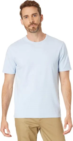 Футболка Vince Garment Dye Fleck Stripe Short Sleeve Crew, цвет Washed Porcelain Blue