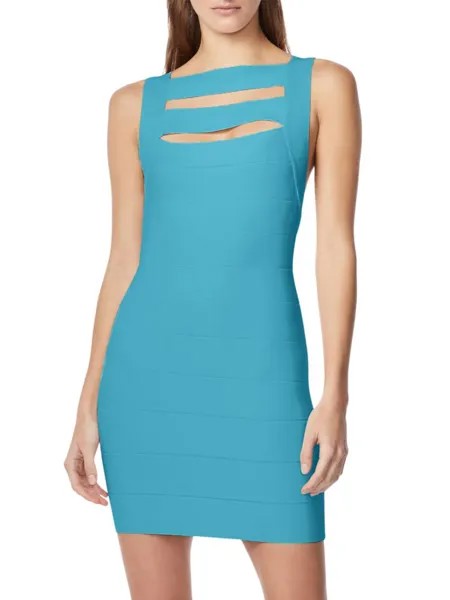 Миниатюрное облегающее платье Icon Bandage Herve Leger, цвет Sea Foam