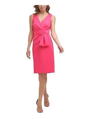 JESSICA HOWARD Женское розовое асимметричное платье-футляр без рукавов с драпировкой 16