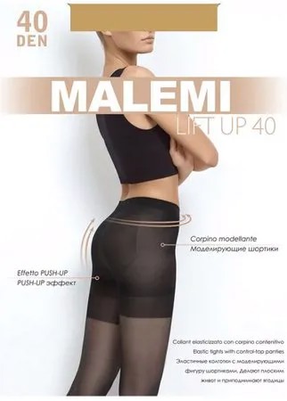 Колготки  Malemi Lift Up, 40 den, с ластовицей, с шортиками, бежевый