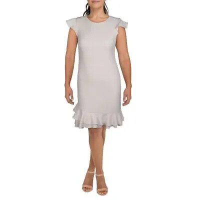 Женское розовое мини-платье Sage с рюшами выше колена и развевающимися рукавами 12 BHFO 0652