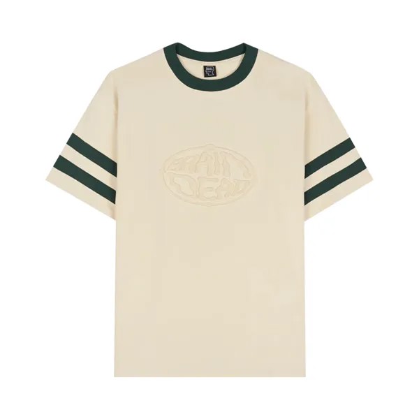 Футбольная рубашка с короткими рукавами Brain Dead с тиснением Worldwide, цвет Натуральный