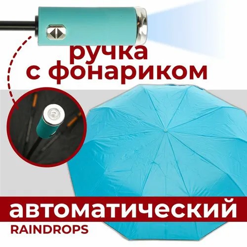 Смарт-зонт RAINDROPS, голубой