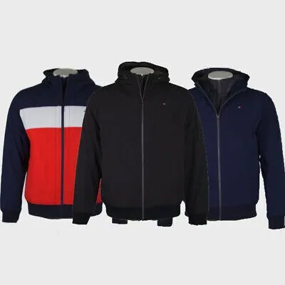 Tommy Hilfiger Мужская куртка Soft Shell с активным наполнением в стиле бомбер на молнии с полной молнией