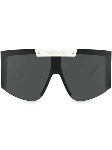 Versace Eyewear солнцезащитные очки-маска Medusina Icon