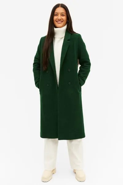 Пальто женское Monki 0631964035 зеленое 2XS (доставка из-за рубежа)