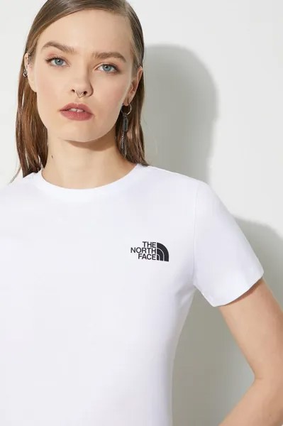 Хлопковая футболка WS/S Redbox Slim Tee The North Face, белый