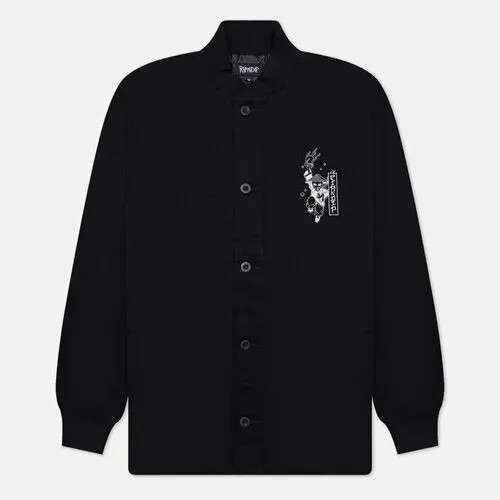 Бомбер RIPNDIP ryu, силуэт прямой, подкладка, размер m, черный