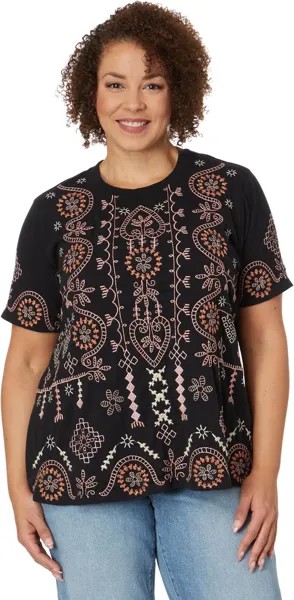Футболка Johnny Was Wmns Faye Crew Neck Tee, черный