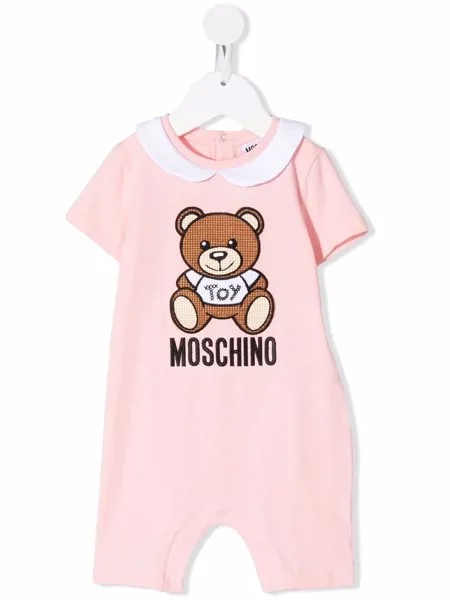 Moschino Kids ромпер с принтом