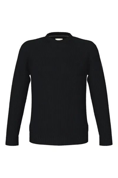 Рельефный свитер с рукавами реглан Calvin Klein Jeans, черный