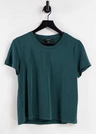 Темно-зеленая футболка от комплекта Monki Jolina-Зеленый цвет