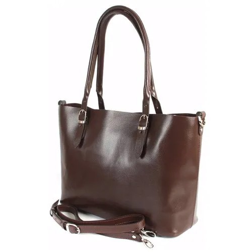 Сумка/Сумка женская/натуральная кожа/MEYNINGER/А-БС-256/коричневый/модель шоппер/сумка в сумке