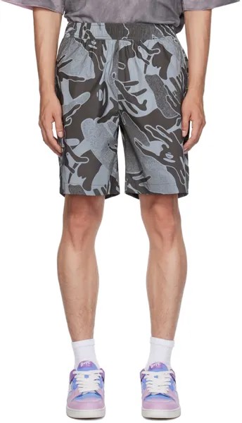 Серые шорты с принтом AAPE by A Bathing Ape