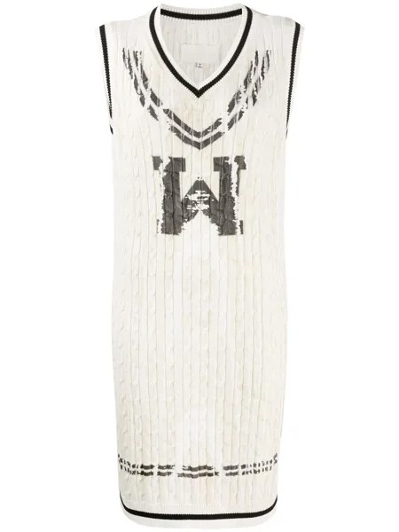 Maison Margiela трикотажное платье с логотипом