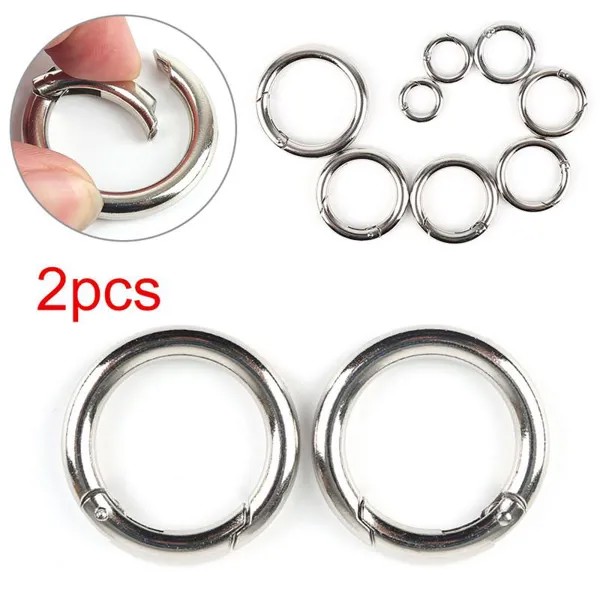 2 шт замена ремешка Push Gate Rings Круглая сумка Кошелек Snap Hooks Кемпинг Крюк