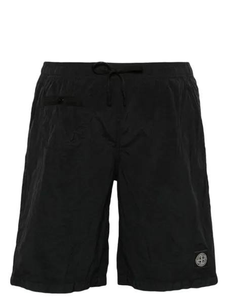 Stone Island плавки-шорты с аппликацией Compass, черный