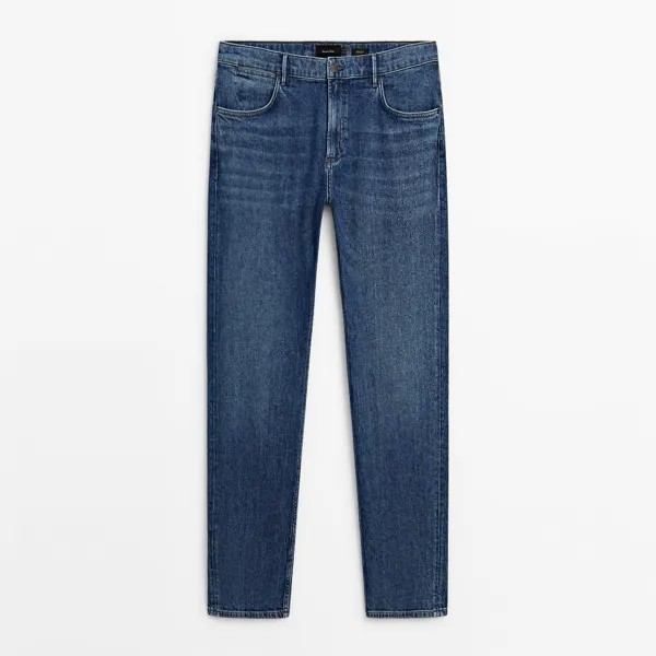 Джинсы Massimo Dutti Regular-fit Bleached, синий