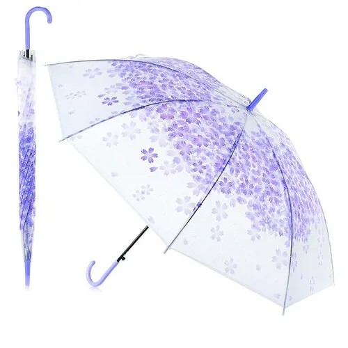 Зонт-трость Oubaoloon, полуавтомат, купол 94 см., фиолетовый