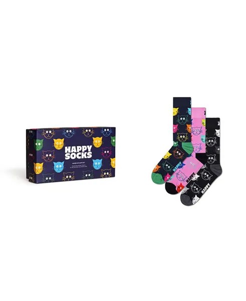 Подарочный набор из 3 носков для домашних животных Happy Socks, синий