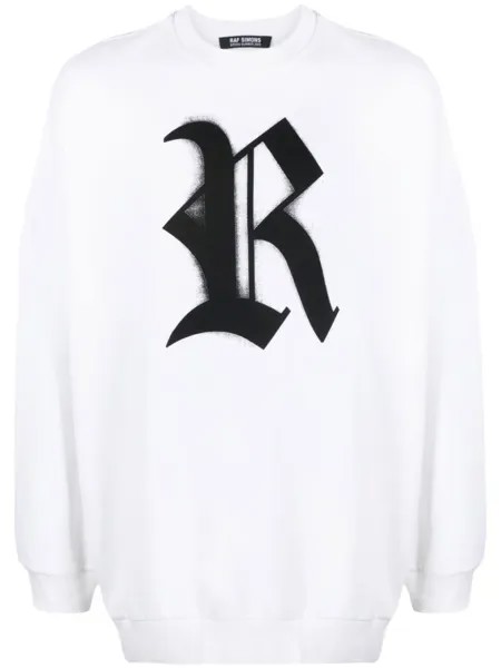 Raf Simons толстовка с логотипом, белый
