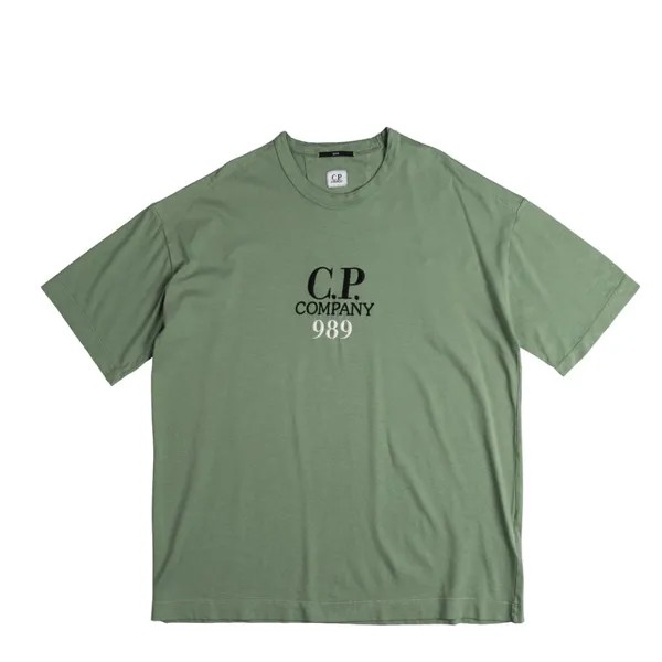 Футболка .P. ompany 20/1 Jersey Boxy Logo T-Shirt C.P. Company, зеленый