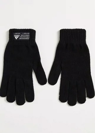 Черные перчатки adidas-Черный цвет