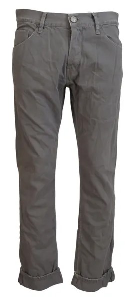 Джинсы ACHT Серые хлопковые повседневные джинсы прямого кроя с загнутым краем IT48/W34/M 220 долларов США