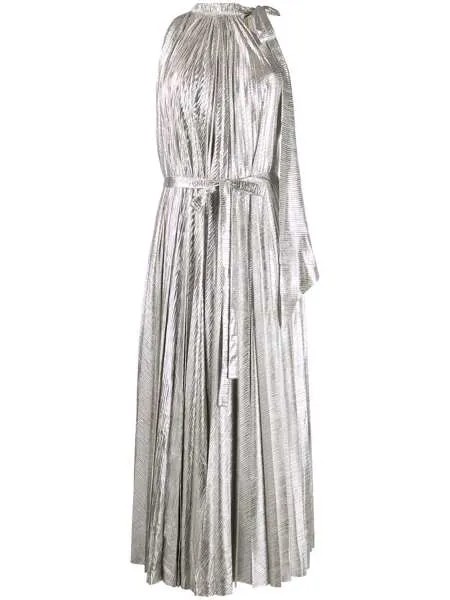 A.W.A.K.E. Mode плиссированное платье с эффектом металлик