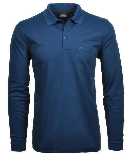 Поло Ragman Langarm T Shirt, синий
