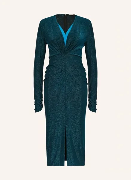 Коктейльное платье hades из блестящей пряжи Diane Von Furstenberg, синий