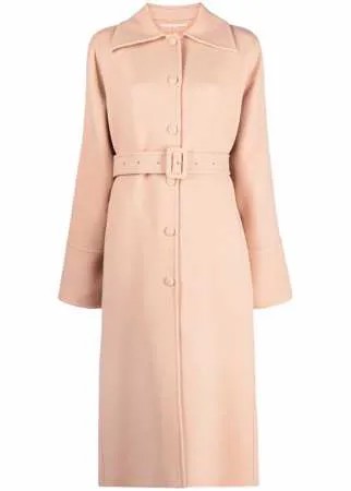 Jil Sander шерстяное пальто с широкими рукавами и поясом